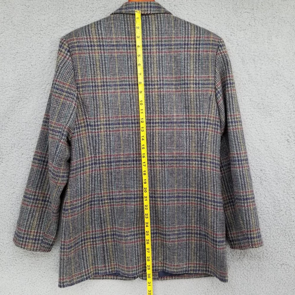 Vtg CHARACTER Suburbanwear Blazer Womens 100% Wool Tweed Multicolor Jacket Sz 12 - Picture 8 of 13
